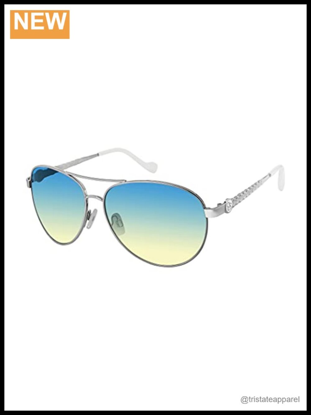 Metal Aviator Pilot Sunglasses UV400 Protection Lightweight Full-Frame Gradient